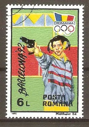 Briefmarke Rumänien Mi.Nr. 4803 o Olympische Sommerspiele Barcelona 1992 / Schießen #