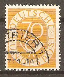 Briefmarke BRD Mi.Nr. 136 o 70 Pf. Posthorn 1951 #