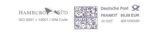 Freistempel 4D0100053D Hamburg - HAMBURG SÜD / ISO 9001 + 14001 / ISM Code (#1629)