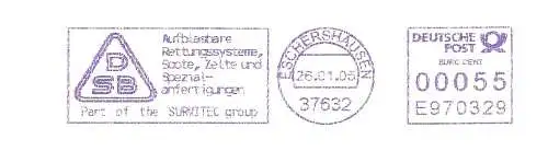 Freistempel E970329 Eschershausen - DSB Aufblasbare Rettungssysteme, Boote, Zelte und Spezialanfertigungen / Part of the SURVITEC group (#1647)