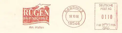 Freistempel F83 7759 Sassnitz - Rügen Feinkost (Abb. Möwe) (#1707)