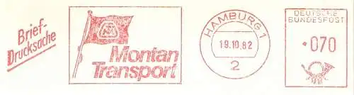 Freistempel Hamburg - Montan Transport (Abb. Flagge) (#1720)