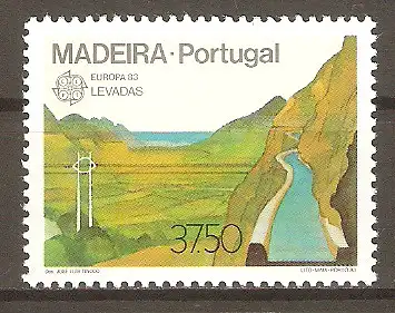 Briefmarke Portugal Madeira Mi.Nr. 84 ** Europa CEPT 1983 / Große Werke des menschlichen Geistes - Bewässerungskanäle (Levadas) #