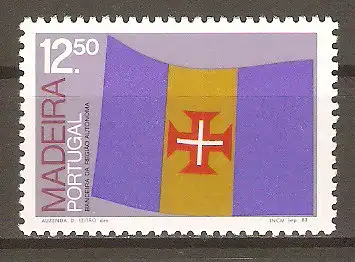 Briefmarke Portugal Madeira Mi.Nr. 85 ** Flagge der autonomen Region Madeira 1983 #