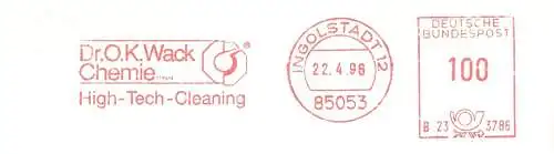 Freistempel B23 3786 Ingolstadt - Dr. O.K. Wack Chemie / High-Tech-Cleaning (#1740)