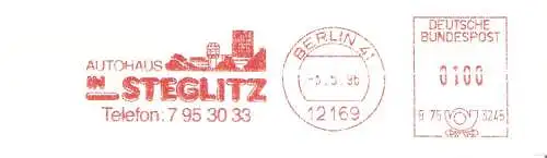 Freistempel B75 3245 Berlin - Autohaus in Steglitz (Abb. Stadtsilhouette) (#1824)