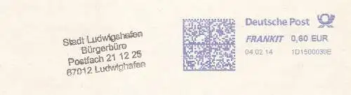 Freistempel 1D1500030E Ludwigshafen - Stadt Ludwigshafen / Bürgerbüro (#1876)