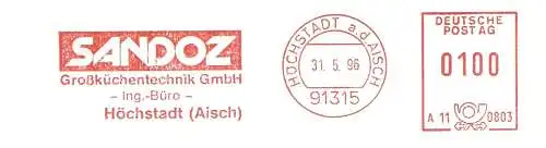 Freistempel A11 0803 Höchstadt a.d.Aisch - SANDOZ Großküchentechnik GmbH (#1896)