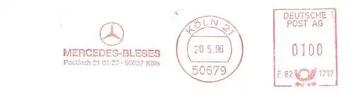 Freistempel  F82 1717 Köln - MERCEDES BLESES (Abb. Mercedesstern) (#1906)