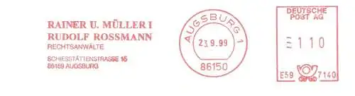 Freistempel E59 7140 Augsburg - Rechtsanwälte U. Müller I / Rudolf Rossmann (#1916)