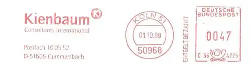 Freistempel C56 4225 Köln - Kienbaum Consultants International Gummersbach (#1929)