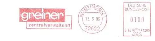 Freistempel B66 1205 Nürtingen - Greiner Zentralverwaltung (#2066)