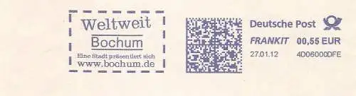 Freistempel 4D06000DFE Bochum - Weltweit Bochum / Eine Stadt präsentiert sich www.bochum.de (#2073)