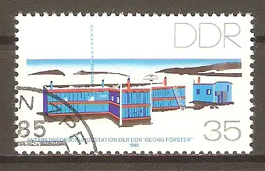 Briefmarke DDR Mi.Nr. 3160 o Antarktisforschungsstation der DDR „Georg Forster“ 1988  #