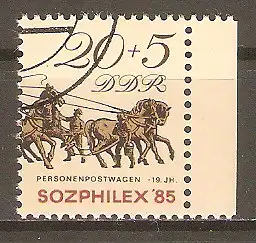 Briefmarke DDR Mi.Nr. 2966 o Internationale Briefmarkenausstellung SOZPHILEX ’85 in Berlin 1985 #