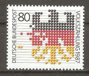 Briefmarke BRD Mi.Nr. 2825 ** Volkszählung 1987 / Bundesadler #