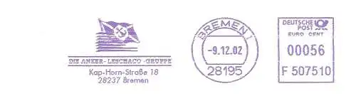 Freistempel F507510 Bremen - Die Anker-Leschaco-Gruppe (Abb. Reedereiflagge) (#2141)