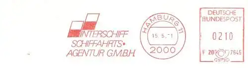 Freistempel F20 7645 Hamburg - Interschiff Schiffahrts Agentur GmbH (#2167)