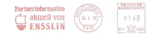 Freistempel H01 0683 Reutlingen - Partnerinformation aktuell von ENSSLIN (#2168)