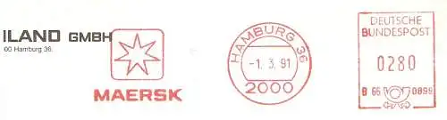 Freistempel B66 0899 Hamburg - MAERSK (#2181)