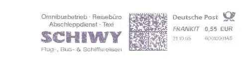 Freistempel 6D010001A8 Hattingen - SCHIWY / Omnibusbetrieb Reisebüro Abschleppdienst Taxi - Flug-, Bus- & Schiffsreisen (#2186)