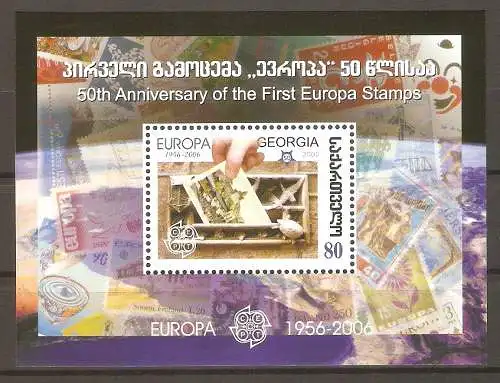 Briefmarke Georgien BLOCK 36 ** (Mi.Nr. 512) 50 Jahre Europamarken CEPT 2006 #