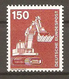 Briefmarke BRD Mi.Nr. 992 ** Industrie und Technik 1978 / Löffelbagger #