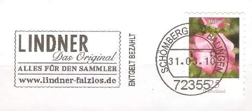 Briefmarke BRD Mi.Nr. 2513 o Absenderstempel Schömberg bei Balingen / LINDNER Das Original - Alles für den Sammler - www.lindner-falzlos.de  #