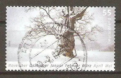 Briefmarke BRD Mi.Nr. 2577 o Post: Die vier Jahreszeiten 2006 / Alter Baum in Winterlandschaft #
