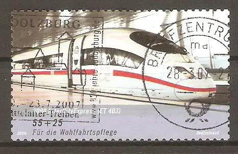 Briefmarke BRD Mi.Nr. 2567 o Eisenbahnen in Deutschland 2006 / InterCityExpress ICE 403 #