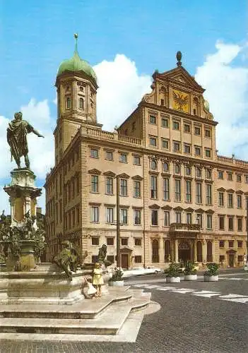 Ansichtskarte Deutschland - Augsburg - Rathaus (2795)