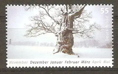 Briefmarke BRD Mi.Nr. 2509 ** Post 2006 / Winter - Alter Baum in Winterlandschaft #