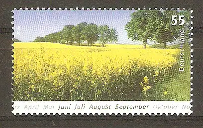 Briefmarke BRD Mi.Nr. 2542 ** Post 2006 / Sommer - Blühendes Rapsfeld #