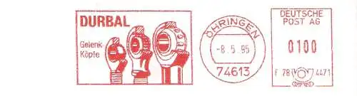 Freistempel F78 4471 Öhringen - DURBAL (Abb. Gelenk-Köpfe) (#2242)