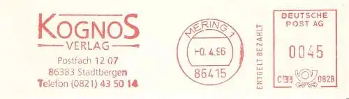 Freistempel C33 082B Mering - KOGNOS VERLAG Stadtbergen (#2376)