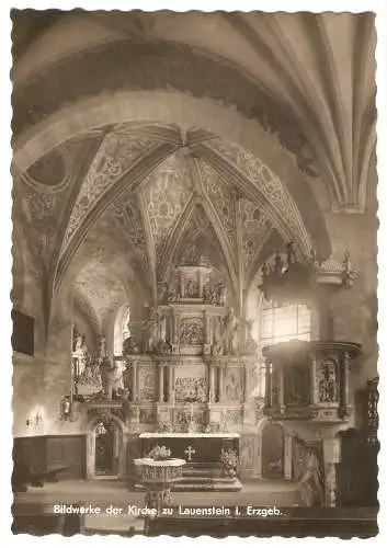 Ansichtskarte Deutschland - Lauenstein im Erzgebirge - Bildwerke der Kirche (2843)