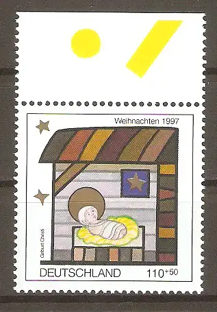 Briefmarke BRD Mi.Nr. 1960 ** Oberrand - Weihnachten 1997 / Christi Geburt #