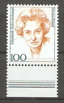 Briefmarke BRD Mi.Nr. 1955 ** Frauen der deutschen Geschichte 1997 / Elisabeth Schwarzhaupt (Politikerin) #