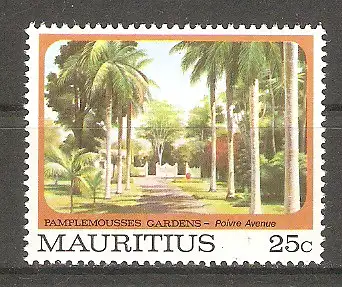 Briefmarke Mauritius Mi.Nr. 490 ** Botanischer Garten 1980 / Poivre Avenue #