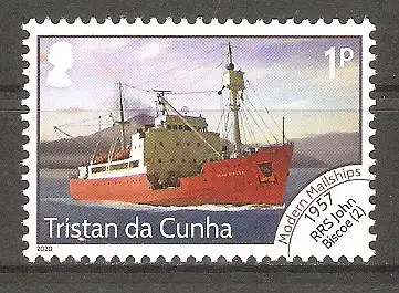 Briefmarke Tristan da Cunha Mi.Nr. 1361 ** Moderne Postschiffe 2020 / RRS John Biscoe #