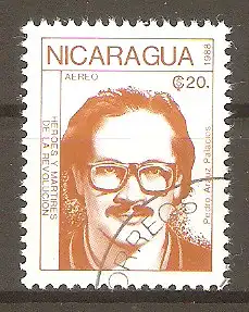 Briefmarke Nicaragua Mi.Nr. 2904 o Helden der Revolution 1988 / Pedro Arauz Palacios #