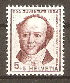 Briefmarke Schweiz Mi.Nr. 602 ** „Pro Juventute“ 100. Todestag von Jeremias Gotthelf 1954 / Schriftsteller und Pfarrer #