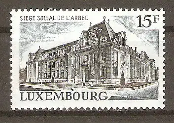 Briefmarke Luxemburg Mi.Nr. 834 ** Landschaften und Bauten 1971 / Hauptverwaltungsgebäude der Hüttenwerke Burbach, Eich, Düdelingen #