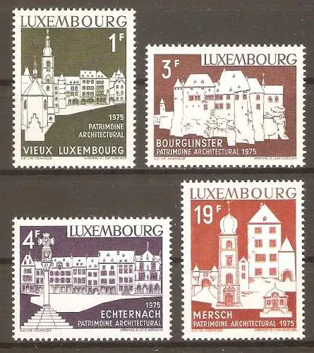 Briefmarke Luxemburg Mi.Nr. 900-903 ** Europäisches Denkmalschutzjahr 1975 / Kompletter Satz ! #