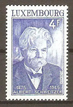 Briefmarke Luxemburg Mi.Nr. 908 ** 100. Geburtstag von Albert Schweitzer 1975 / Missionsarzt und Theologe #