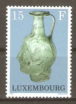 Briefmarke Luxemburg Mi.Nr. 845 ** Archäologische Funde 1972 / Kopfflasche aus Glas (4. Jh.) #