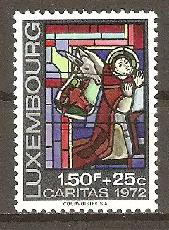 Briefmarke Luxemburg Mi.Nr. 854 ** Glasmalereien aus der Luxemburger Kathedrale 1972 / St. Josef #