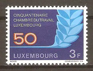 Briefmarke Luxemburg Mi.Nr. 868 ** 50 Jahre Arbeiterkammer in Luxemburg 1973 / Ähre #