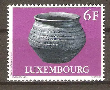 Briefmarke Luxemburg Mi.Nr. 926 ** Archäologische Gegenstände aus der merowingischen Zeit 1976 / Knickwandtopf #