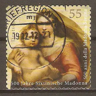 Briefmarke BRD Mi.Nr. 2965 o 500 Jahre Sixtinische Madonna 2012 / "Madonna mit Jesuskind" von Raffael #